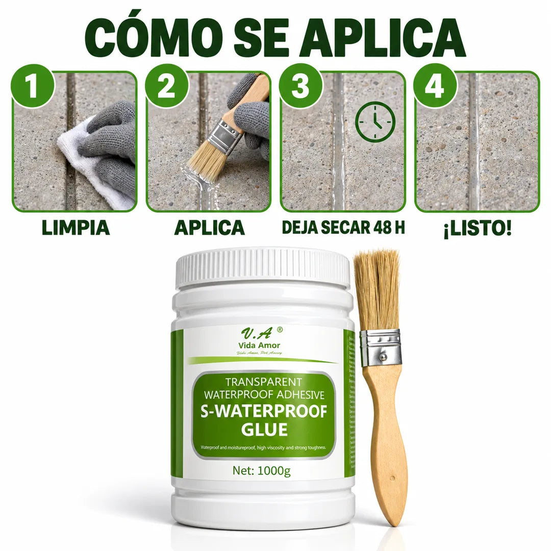 Limpia, aplica, deja secar 48 h, listo