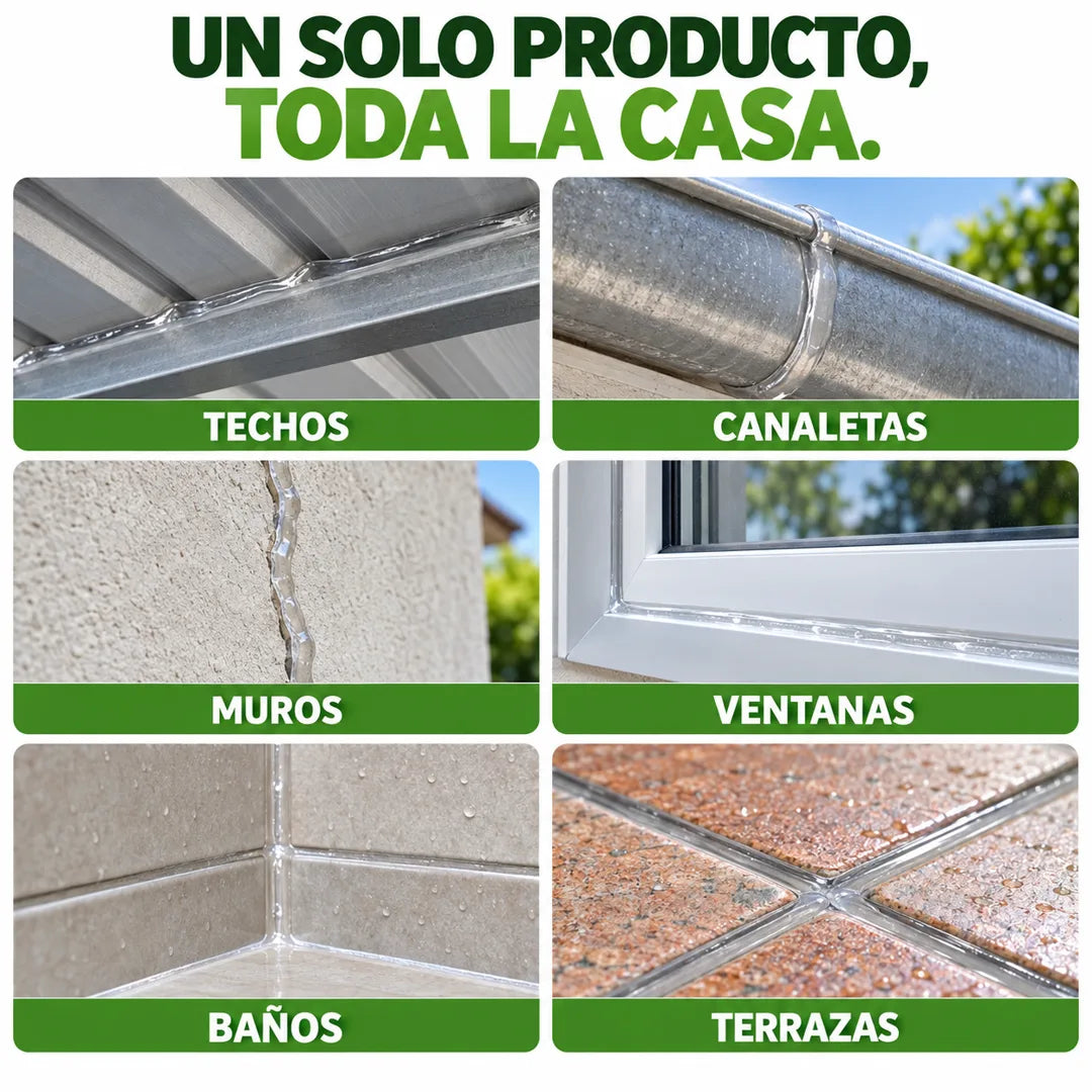 Techos, canaletas, muros, ventanas, baños y terrazas